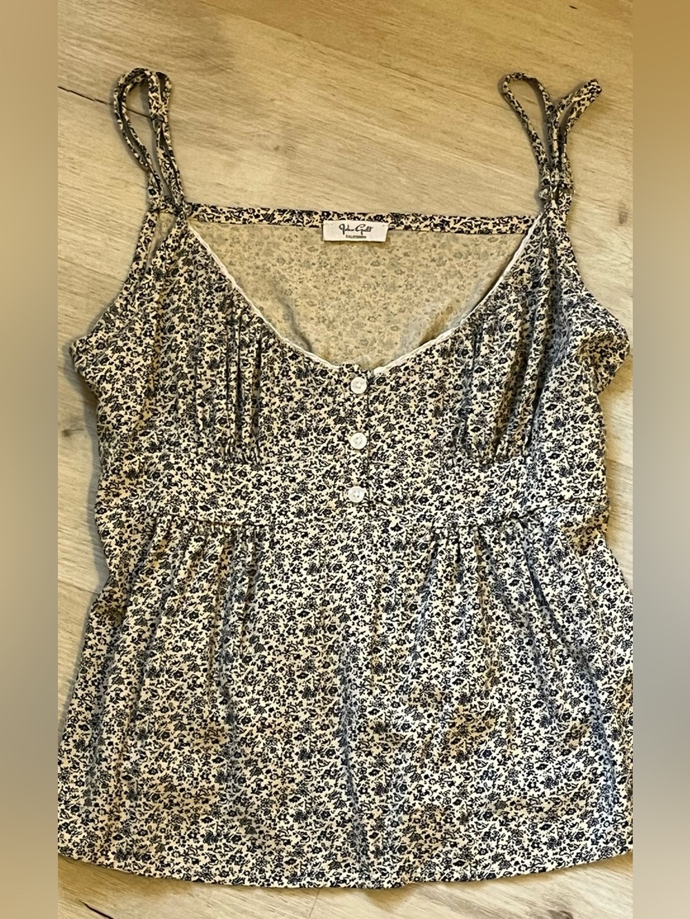 Brandy Melville J.Galt Tiffany Floral Babydoll Camisole 100%Rayon